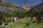 Alpe Devero - discesa verso Goglio, sullo sfondo campeggia la Punta Rossa